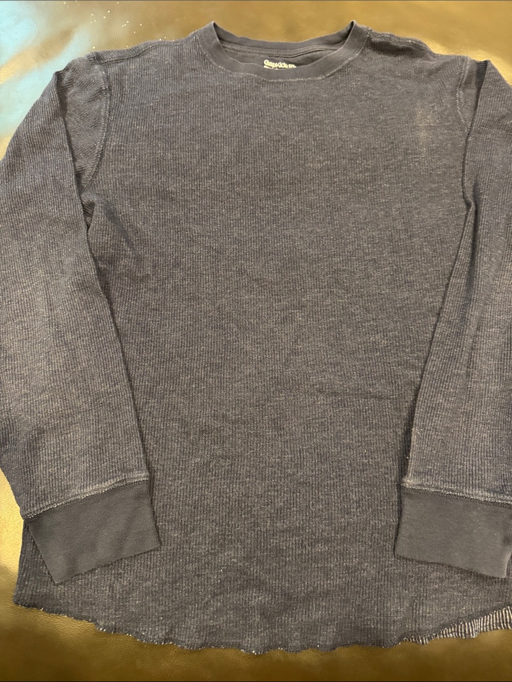 GAP Boys Long-Sleeve Thermal Tee - Charcoal Gray